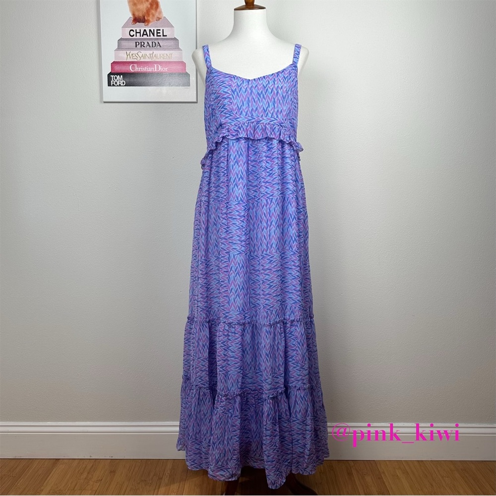 A Pea in the Pod Tiered Ruffle Maternity Maxi Dress